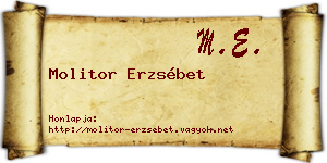 Molitor Erzsébet névjegykártya
