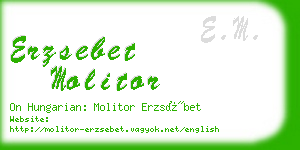 erzsebet molitor business card